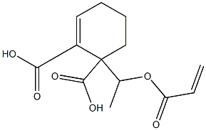 2-Cyclohexene-1,2-dicarboxylic acid hydrogen 1-[1-(acryloyloxy)ethyl] ester Struktur