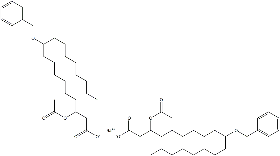 Bis(10-benzyloxy-3-acetyloxystearic acid)barium salt Struktur