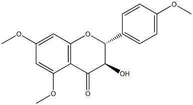 (2R,3R)-3-Hydroxy-4',5,7-trimethoxyflavanone Struktur