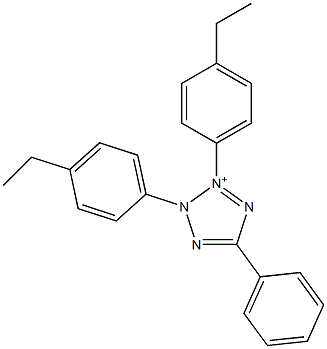 2,3-Bis(p-ethylphenyl)-5-phenyl-2H-tetrazol-3-ium Struktur