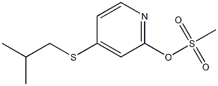 Methanesulfonic acid 4-(2-methylpropylthio)-2-pyridinyl ester Struktur