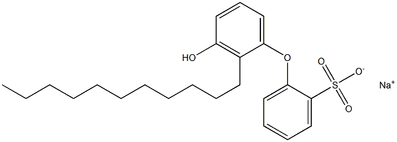 3'-Hydroxy-2'-undecyl[oxybisbenzene]-2-sulfonic acid sodium salt Struktur