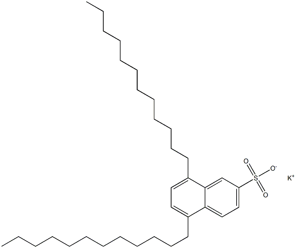 5,8-Didodecyl-2-naphthalenesulfonic acid potassium salt Struktur