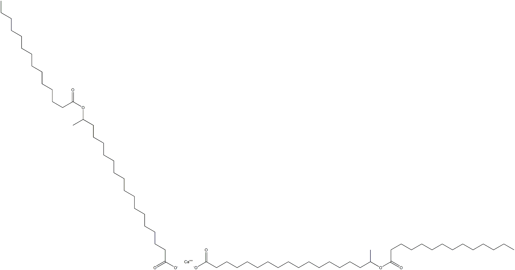 Bis(17-tetradecanoyloxystearic acid)calcium salt Struktur