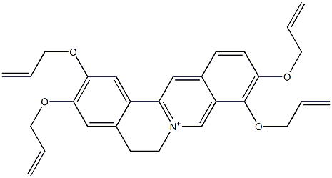 5,6-Dihydro-2,3,9,10-tetrakis(allyloxy)dibenzo[a,g]quinolizinium Struktur