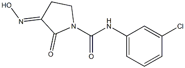 2-Oxo-3-hydroxyimino-N-(3-chlorophenyl)pyrrolidine-1-carboxamide Struktur