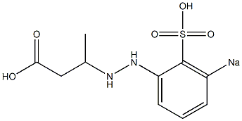 3-[2-(3-Sodiosulfophenyl)hydrazino]butanoic acid Struktur