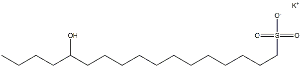 13-Hydroxyheptadecane-1-sulfonic acid potassium salt Struktur