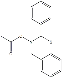 2-Phenyl-3,4-dihydro-2H-1,3-benzothiazin-3-ol acetate Struktur