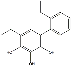 4-Ethyl-6-(2-ethylphenyl)benzene-1,2,3-triol Struktur