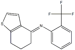 4,5,6,7-Tetrahydro-4-(2-trifluoromethylphenylimino)benzo[b]thiophene Struktur