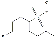 1-Hydroxyoctane-4-sulfonic acid potassium salt Struktur