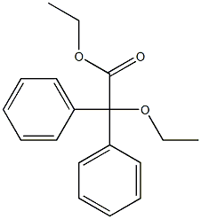 2,2-Diphenyl-2-ethoxyacetic acid ethyl ester Struktur