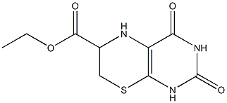 1,2,3,4,6,7-Hexahydro-2,4-dioxo-5H-pyrimido[4,5-b][1,4]thiazine-6-carboxylic acid ethyl ester Struktur