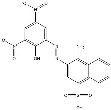 4-Amino-3-[(2-hydroxy-3,5-dinitrophenyl)azo]-1-naphthalenesulfonic acid Struktur