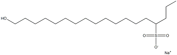 18-Hydroxyoctadecane-4-sulfonic acid sodium salt Struktur