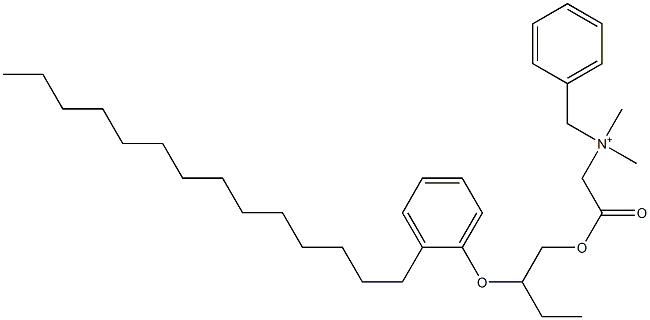 N,N-Dimethyl-N-benzyl-N-[[[2-(2-tetradecylphenyloxy)butyl]oxycarbonyl]methyl]aminium Struktur