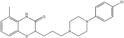 2-[3-[4-(4-Chlorophenyl)piperazin-1-yl]propyl]-5-methyl-2H-1,4-benzothiazin-3(4H)-one Struktur