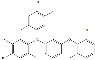 N,N-Bis(4-hydroxy-2,5-dimethylphenyl)-3-(2-hydroxy-6-methylphenoxy)benzenamine Struktur