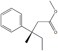 [S,(+)]-3-Methyl-3-phenylvaleric acid methyl ester Struktur