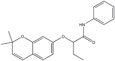 7-[1-[(Phenylamino)carbonyl]propyloxy]-2,2-dimethyl-2H-1-benzopyran Struktur