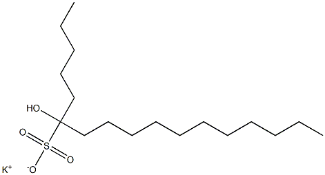 6-Hydroxyheptadecane-6-sulfonic acid potassium salt Struktur