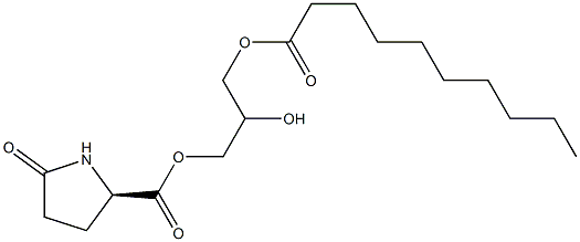 1-[(D-Pyroglutamoyl)oxy]-2,3-propanediol 3-decanoate Struktur