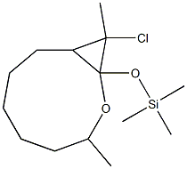 10-Chloro-3,10-dimethyl-1-(trimethylsilyloxy)-2-oxabicyclo[7.1.0]decane Struktur