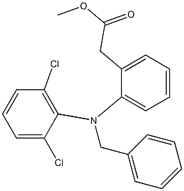 [o-(N-Benzyl-2,6-dichloroanilino)phenyl]acetic acid methyl ester Struktur