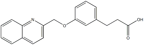 3-(2-Quinolinylmethoxy)benzenepropionic acid Struktur