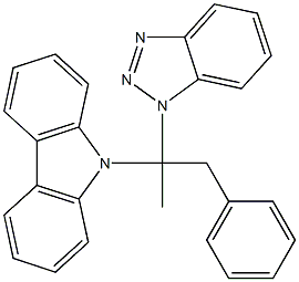 2-(1H-Benzotriazol-1-yl)-2-(9H-carbazol-9-yl)-1-phenylpropane Struktur