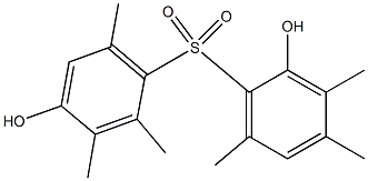 2,4'-Dihydroxy-2',3,3',4,6,6'-hexamethyl[sulfonylbisbenzene] Struktur