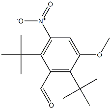 2,6-Di-tert-butyl-5-methoxy-3-nitrobenzenecarbaldehyde Struktur