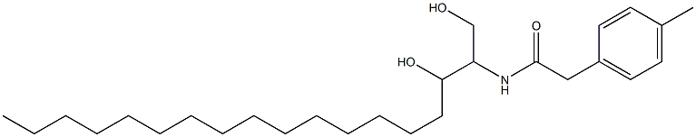 N-[2-Hydroxy-1-(hydroxymethyl)heptadecyl]-4-methylbenzeneacetamide Struktur