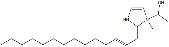 1-Ethyl-1-(1-hydroxyethyl)-2-(2-tetradecenyl)-4-imidazoline-1-ium Struktur