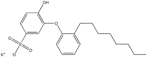 6-Hydroxy-2'-octyl[oxybisbenzene]-3-sulfonic acid potassium salt Struktur