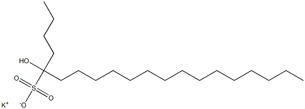 5-Hydroxyicosane-5-sulfonic acid potassium salt Struktur