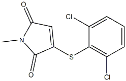 2-(2,6-Dichlorophenylthio)-N-methylmaleimide Struktur