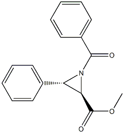 (2R,3S)-1-Benzoyl-3-phenylaziridine-2-carboxylic acid methyl ester Struktur