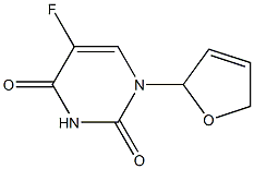 1-(2,5-Dihydrofuran-2-yl)-5-fluorouracil Struktur