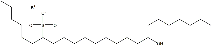 17-Hydroxytetracosane-7-sulfonic acid potassium salt Struktur