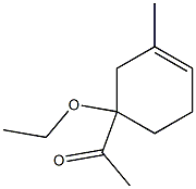 1-(1-Ethoxy-3-methyl-3-cyclohexenyl)ethanone Struktur