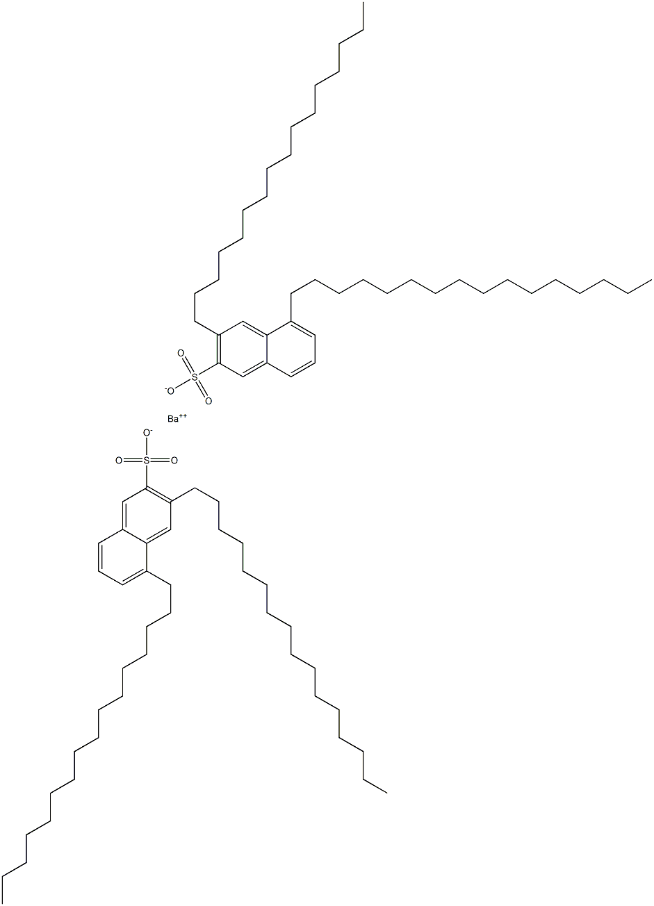 Bis(3,5-dihexadecyl-2-naphthalenesulfonic acid)barium salt Struktur