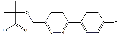 2-[[6-(4-Chlorophenyl)-3-pyridazinyl]methoxy]-2-methylpropionic acid Struktur