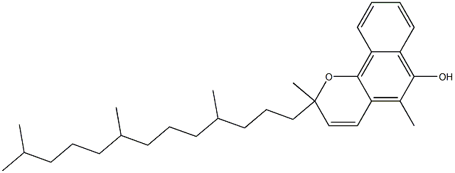 2,5-Dimethyl-2-(4,8,12-trimethyltridecyl)-2H-naphtho[1,2-b]pyran-6-ol Struktur