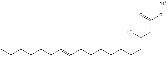 (E)-3-Hydroxy-11-octadecenoic acid sodium salt Struktur