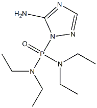 (5-Amino-1H-1,2,4-triazol-1-yl)bis(diethylamino)phosphine oxide Struktur