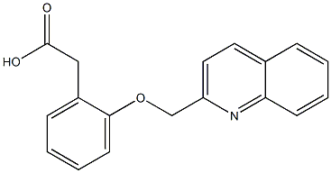 2-(2-Quinolinylmethoxy)benzeneacetic acid Struktur