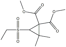 3-Ethylsulfonyl-2,2-dimethylcyclopropane-1,1-dicarboxylic acid dimethyl ester Struktur