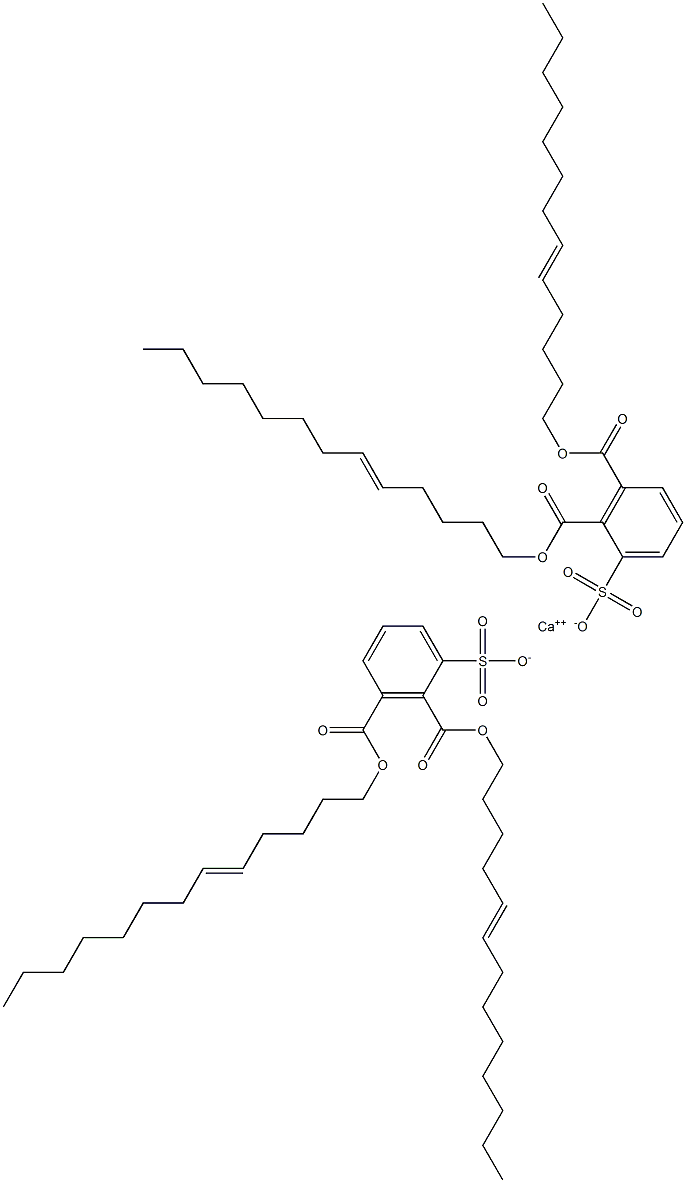 Bis[2,3-di(5-tridecenyloxycarbonyl)benzenesulfonic acid]calcium salt Struktur